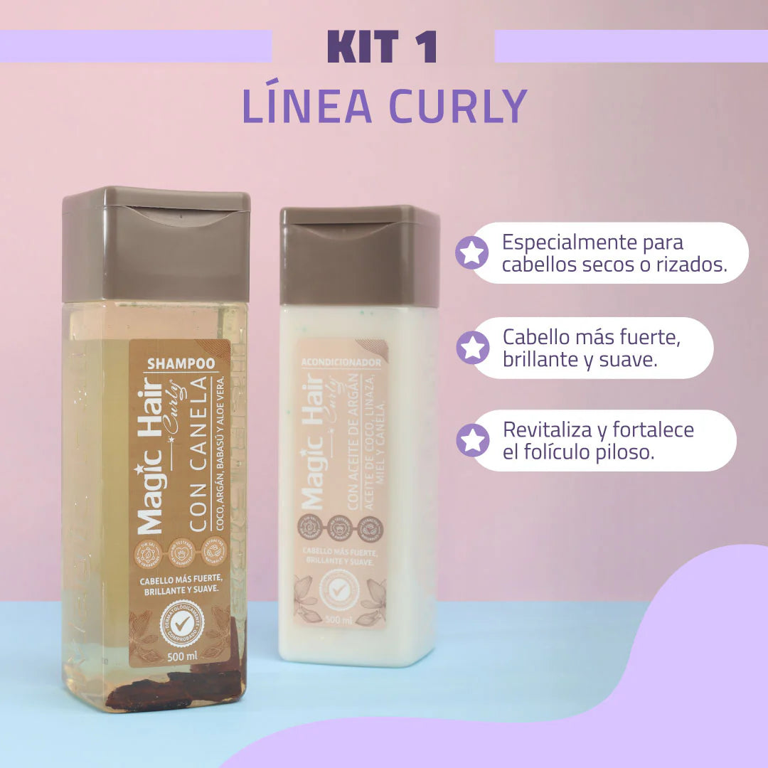 kit curly canela magic hair