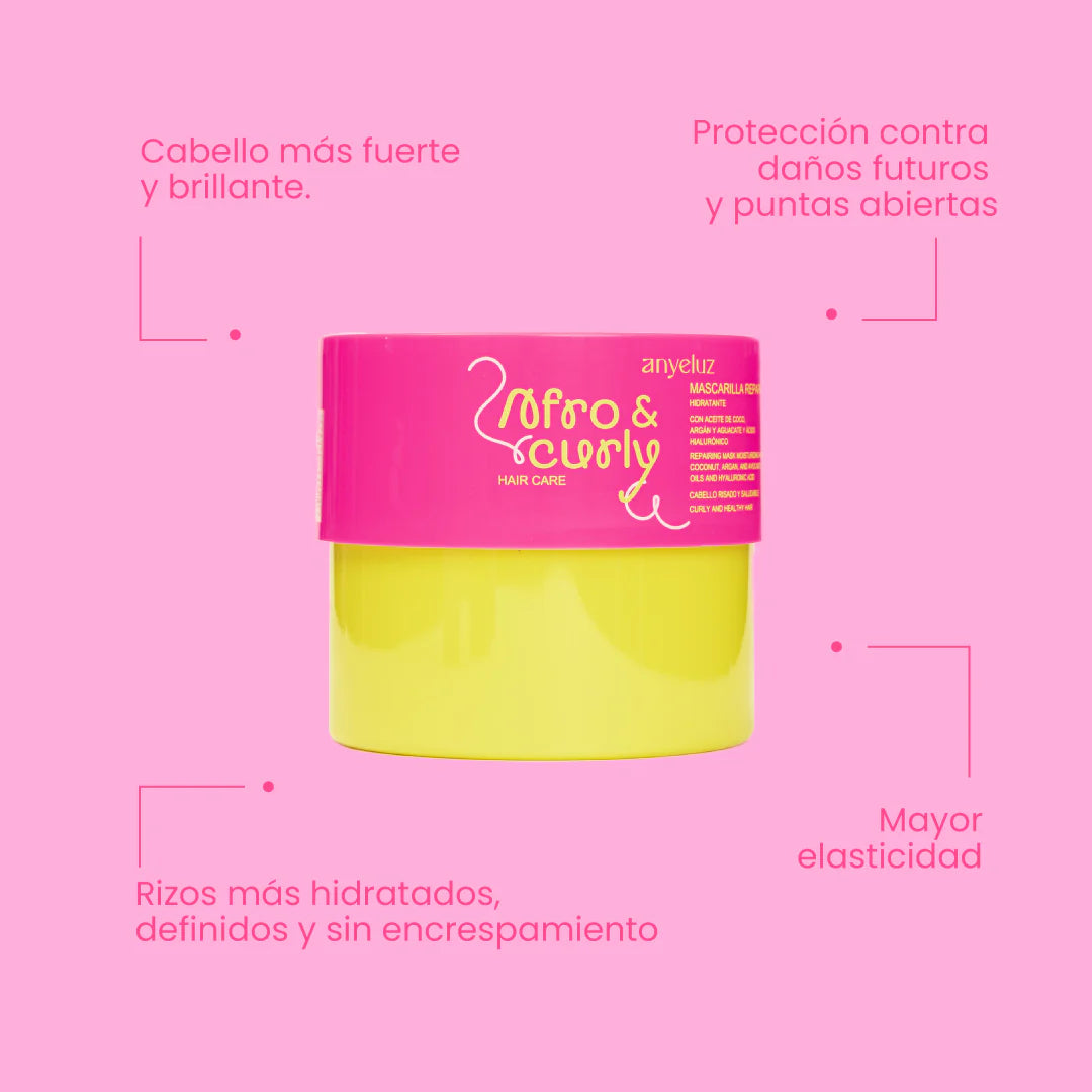 mascarilla reparadora hidratante afro y curly anyeluz