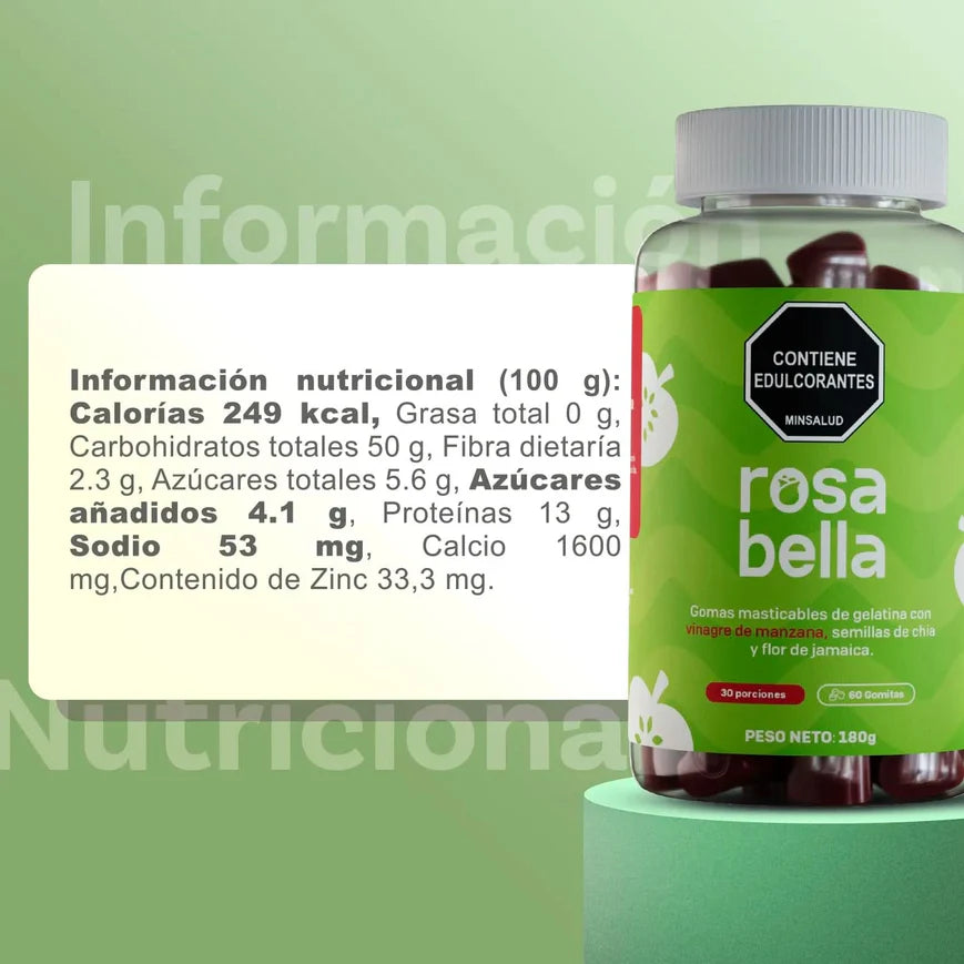 rosa bella gomas para la indigestión