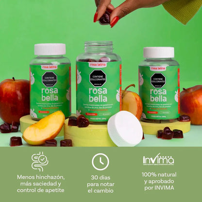 rosa bella gomas para la indigestión