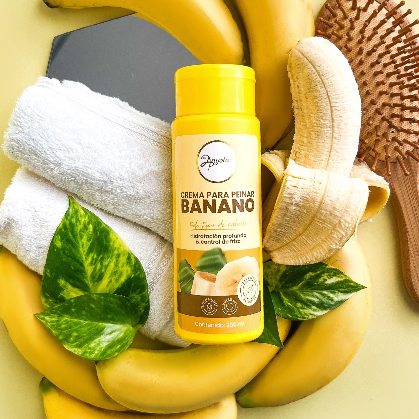 crema de peinar de banano anyeluz