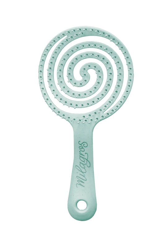 Cepillo Anti Enredo y Masajeador Capilar 2 en 1 Verde Milagros