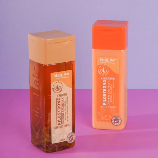 kit shampoo y acondicionador pilostron magic hair