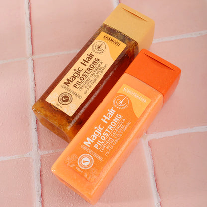 kit shampoo y acondicionador pilostron magic hair