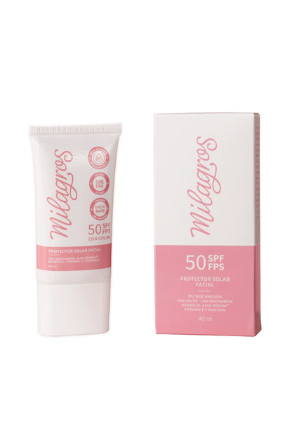 Protector Solar Facial con Color milagros