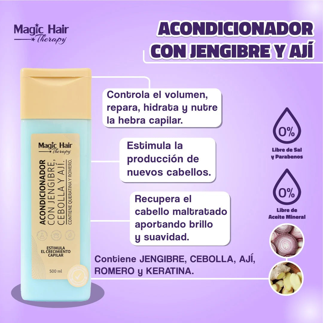 acondicionador jengibre y cebolla magic hair