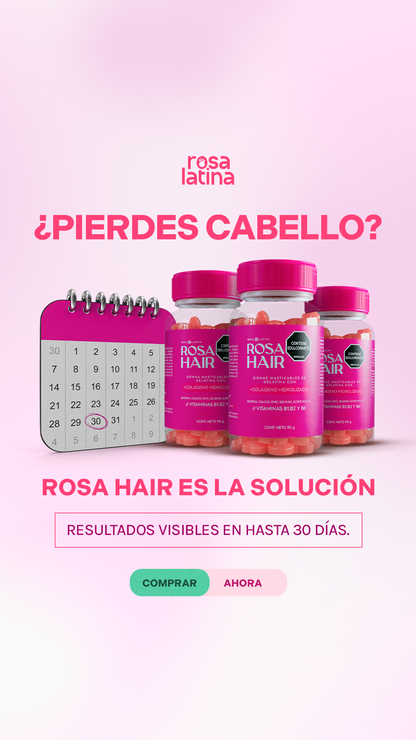 Rosa hair gomas de colageno