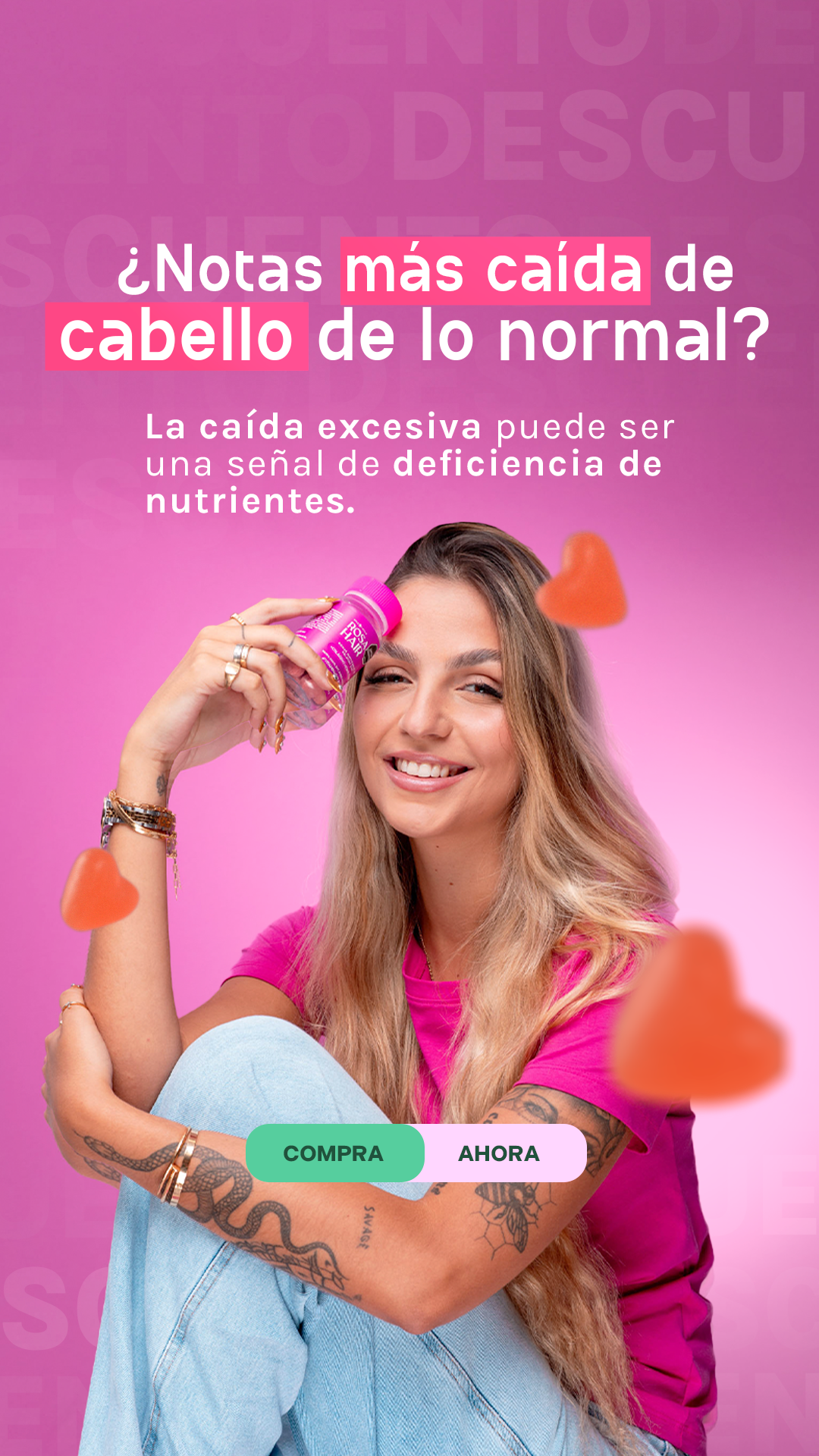 Rosa hair gomas de colageno