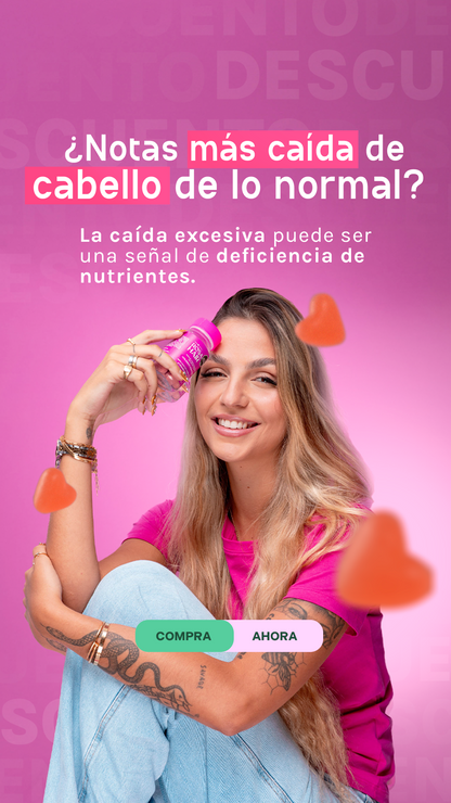 Rosa hair gomas de colageno