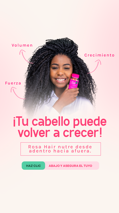 Rosa hair gomas de colageno