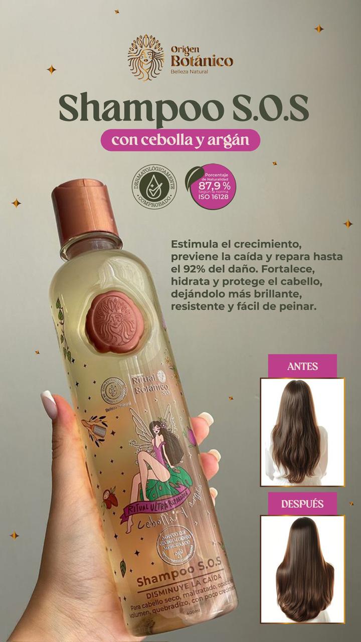 Shampoo S.O.S Cebolla y Argan Ritual Botánico