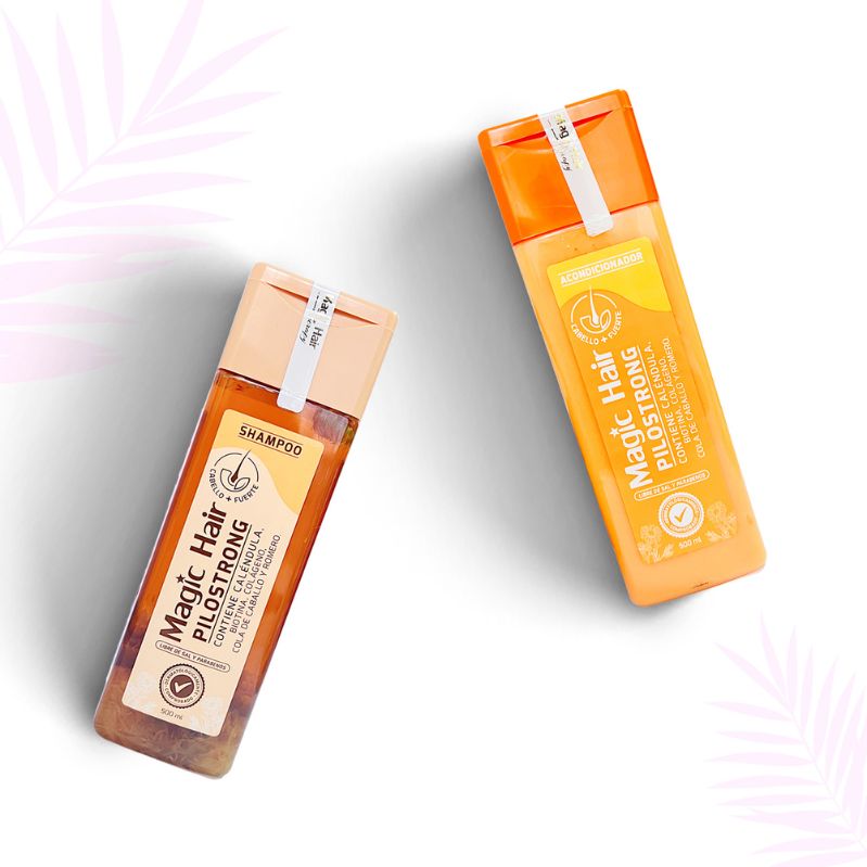 kit shampoo y acondicionador pilostron magic hair