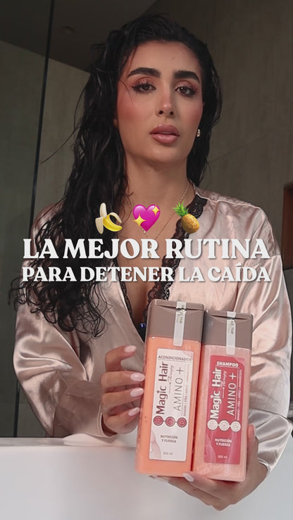 kit shampoo y acondicionador amino + magic hair