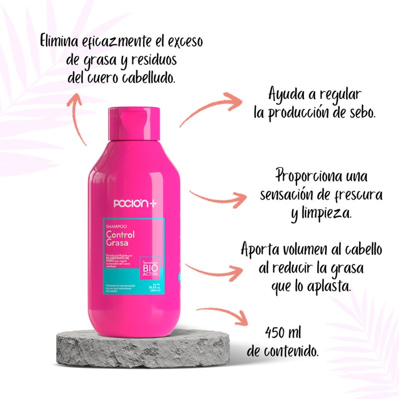 shampoo control grasa pocion