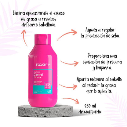 shampoo control grasa pocion